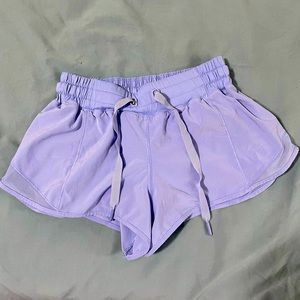 Purple/lilac lululemon hotty hot 2.5 short size 4